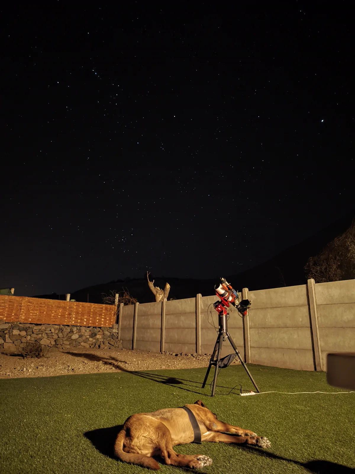 Noche de astrofoto, con compañía